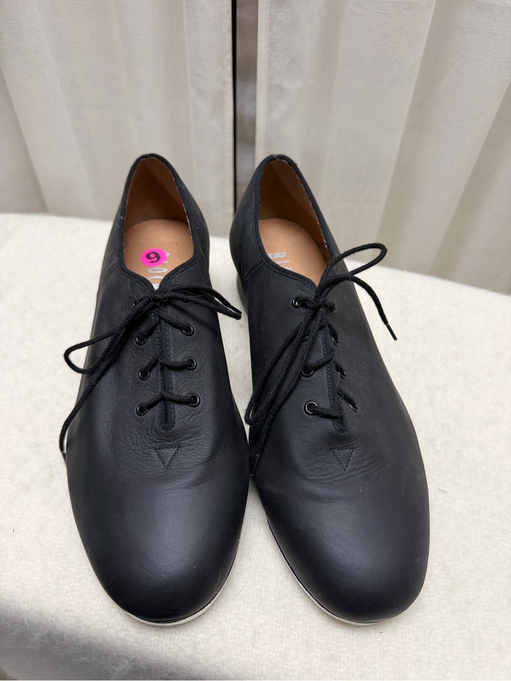 Bloch Black Leather Lace-Up Jazz/Practice Shoes